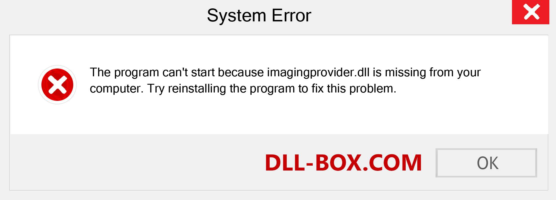  imagingprovider.dll file is missing?. Download for Windows 7, 8, 10 - Fix  imagingprovider dll Missing Error on Windows, photos, images